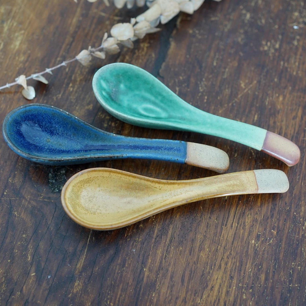 Handmade Ceramic Soup/Ramen Spoons – Set of 2 - Colors D, E, & F