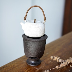 Handmade Ceramic Tea Warmer – Rustic Pottery Teapot Stove for Candle or Alcohol Burner, Tea Ceremony Accessory，Wax Melt Burner,Roast Oven