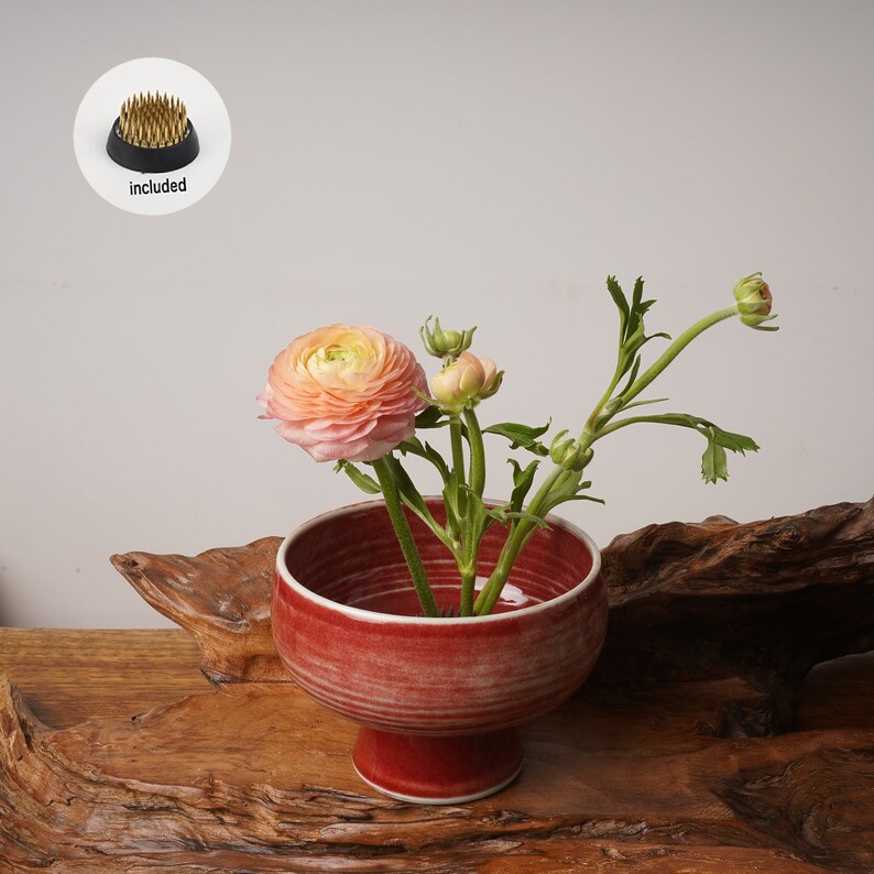 Ceramic Ikebana Vase Ikebana Container Ikebana Bowl Fruit Etsy