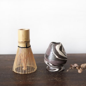 Matcha whisk holder,Handmade ceramic whisk stand,marbled ceramic holder,Chasen Naoshi ,Pottery whisk holder,Tea Ceremony Stand,Matcha gift