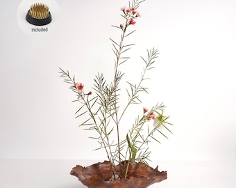 Hand-Built Pinch Vase,Handmade Ceramic Ikebana Vase, Ikebana Container, Ikebana Bowl ,Japanese Floral Arrangement,Tea Table Decor