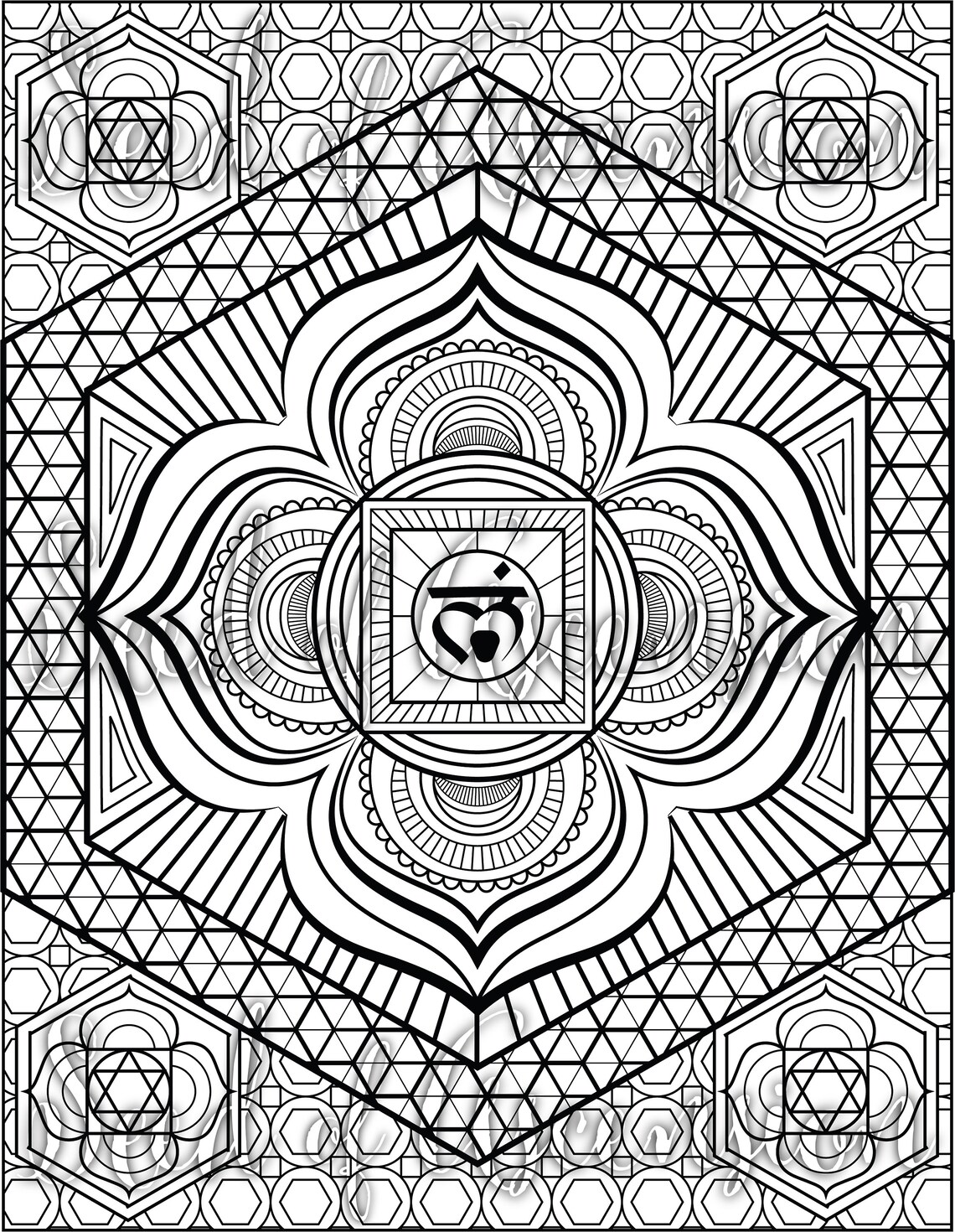 Root Chakra Coloring Page Coloring Page For Adults Chakra | Etsy