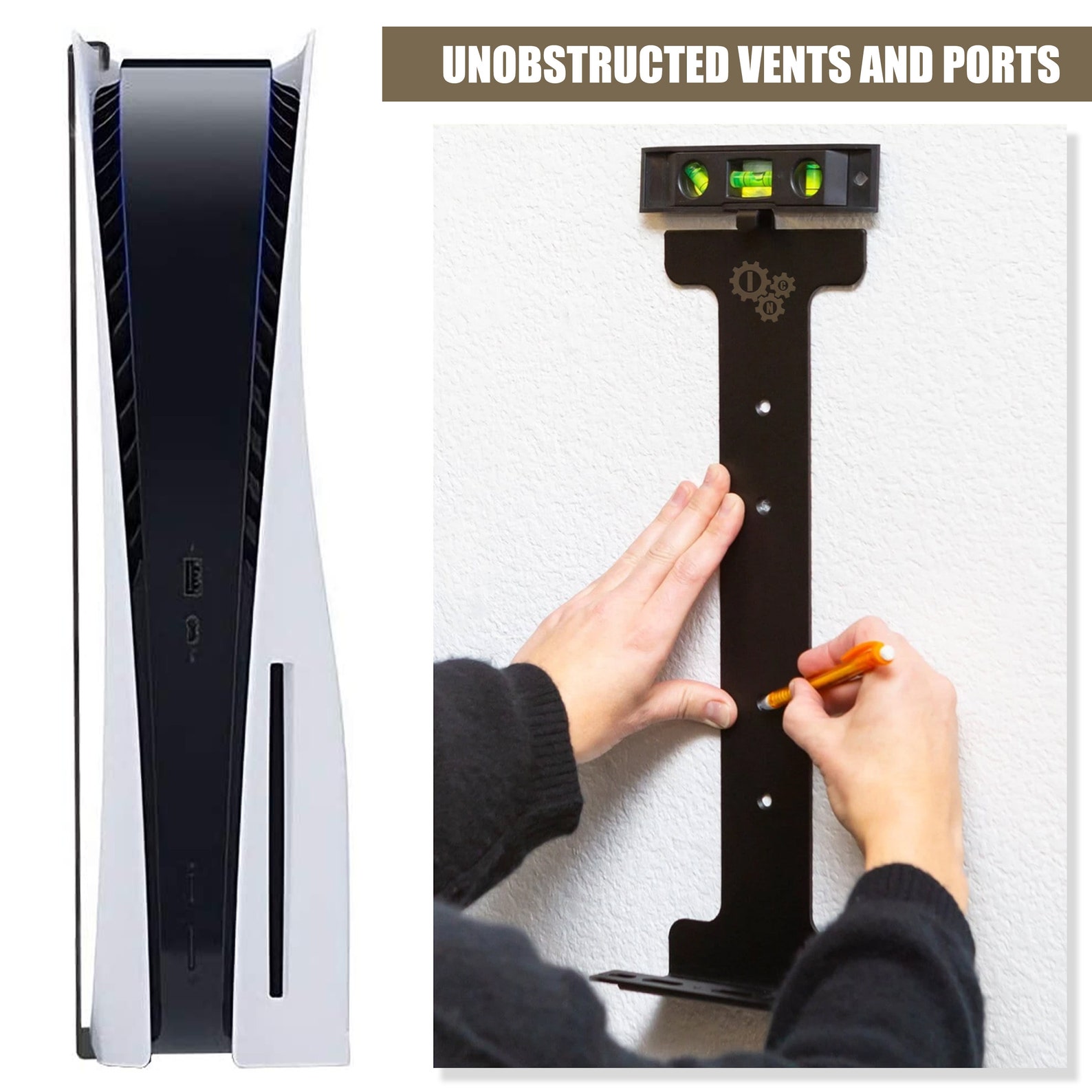 PS5 Wall Mount SOLID METAL Invisible Mounting System both for Etsy