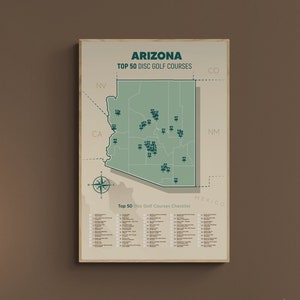 Arizona Disc Golf Top 50 Plätze Map