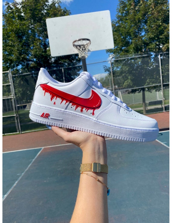 custom air force 1 red