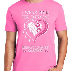 I wear Pink for Everyone, Breast Cancer, Cancer Awareness, Cancer, Heart, PNG, SVG
