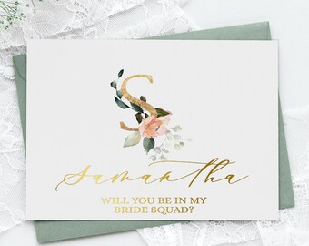 Bridesmaid Proposal Card, Will You Be My Bridesmaid?, Bride Squad, I do crew, Bridesmaid Proposal Card Template