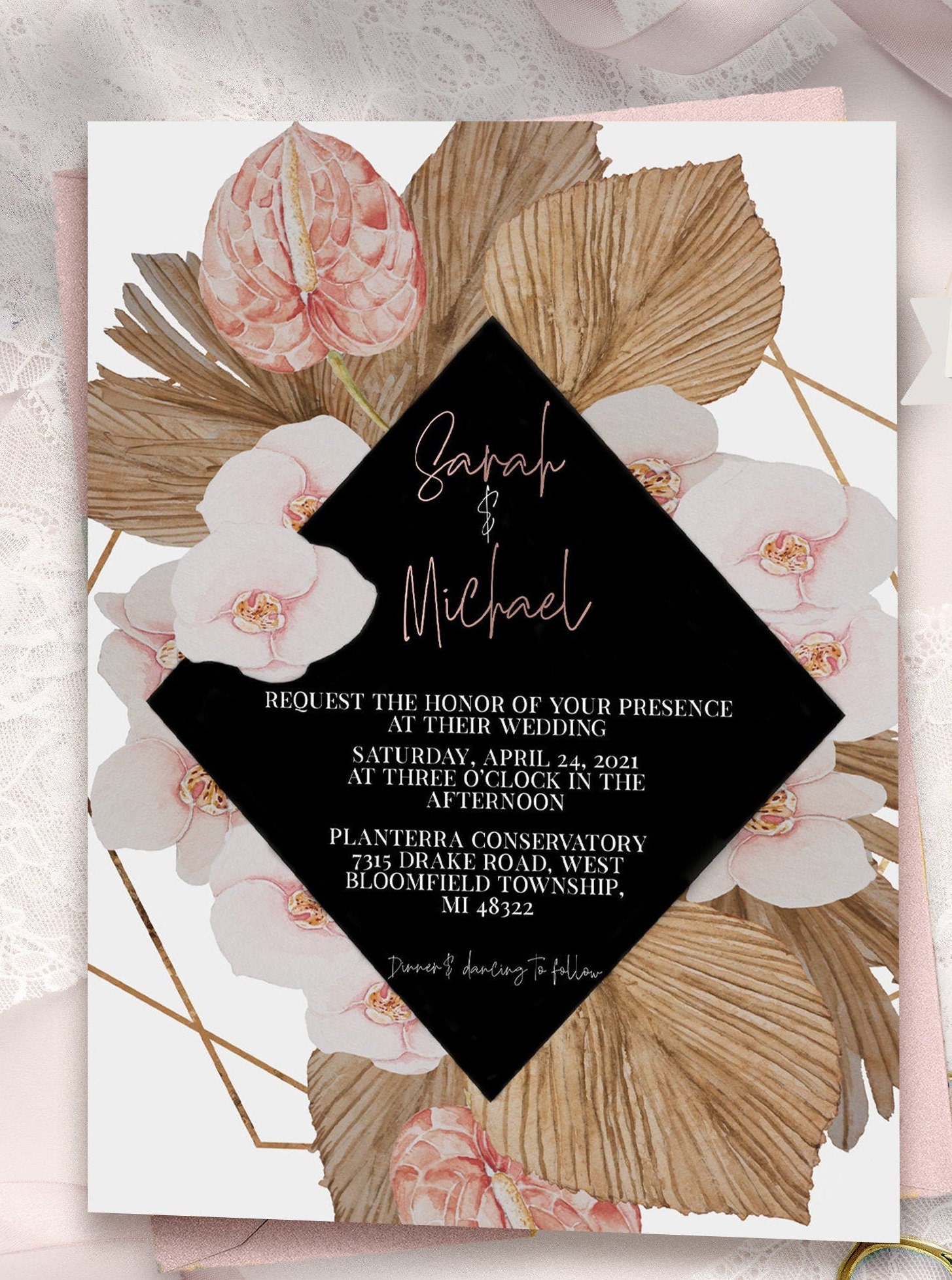 Bohemian Wedding Invitation Boho wedding Invitation Suite | Etsy