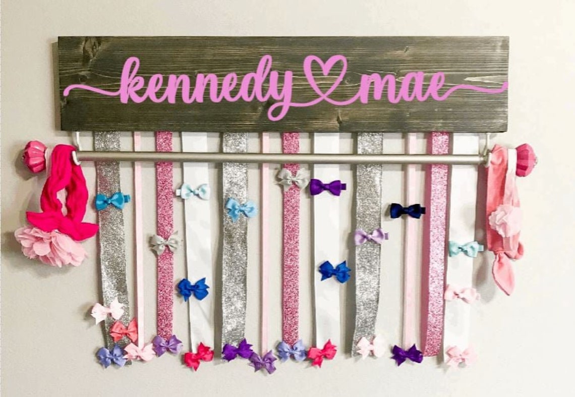 Baby Girl Bow Holder Wooden Bow Holder Bow Holder for Girls Etsy