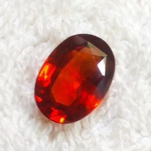 Natural Earth Mined Hessonite Orange Garnet 6.45 Ct Approx Oval Cut Loose Gemstone From Africa Jewelry Making FREE SHIPPING