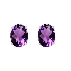 Natural Rhodolite Garnet Stud Earring Rhodolite Gemstone Stud Earring Sterling 925 Silver Earring Wedding Earring Women&#39;s Earring