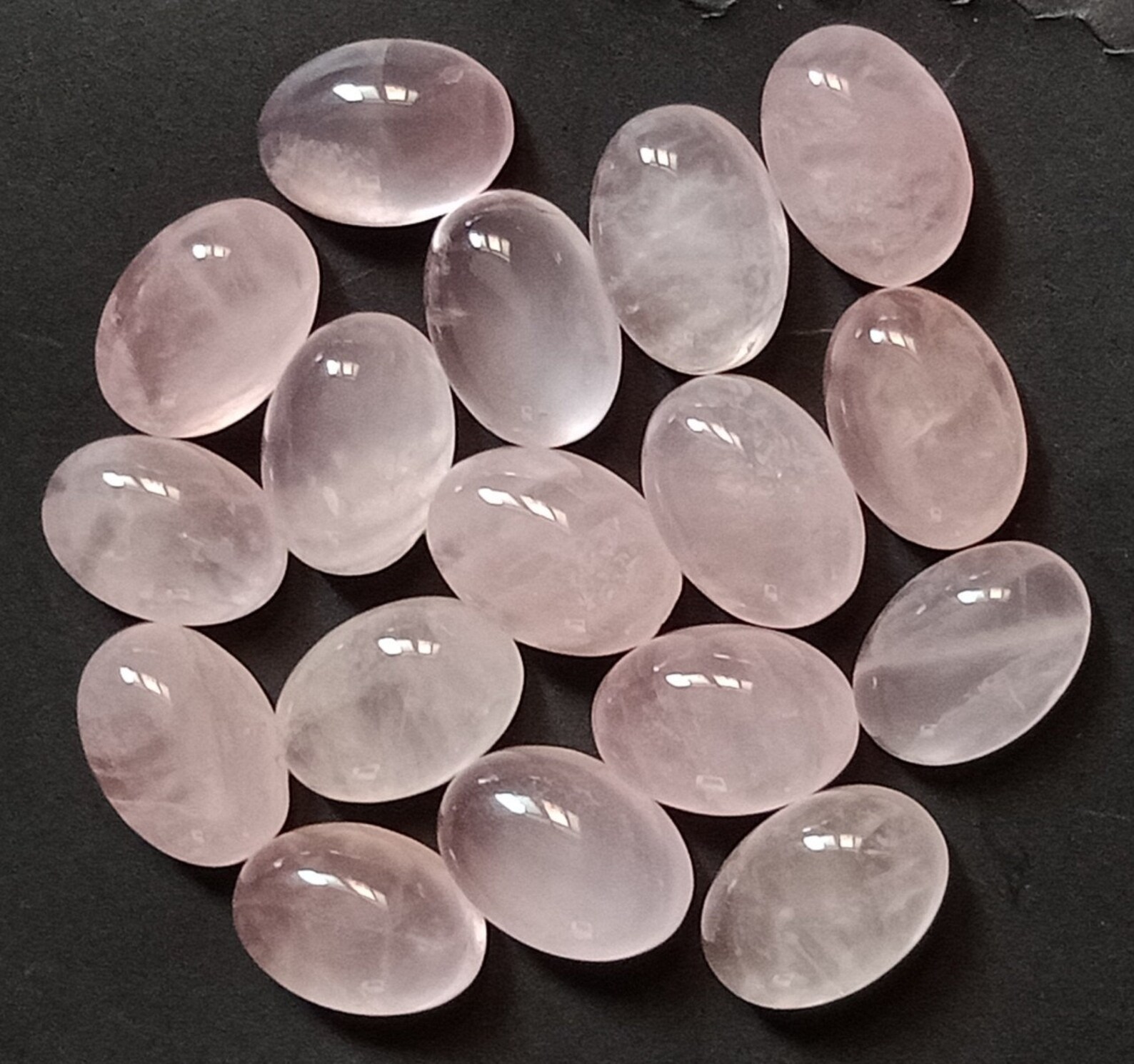 Natural Rose Quartz Cabochon Gemstone Lot 10X14 mm / 10X12 mm Etsy