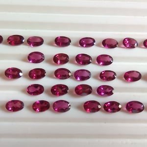 Natural Rhodolite Garnet Oval 6x4mm Loose gemstone January Birthstone, Purplish Red Garnet With Pink Hue, Rose Colored Rhodolite Garnet