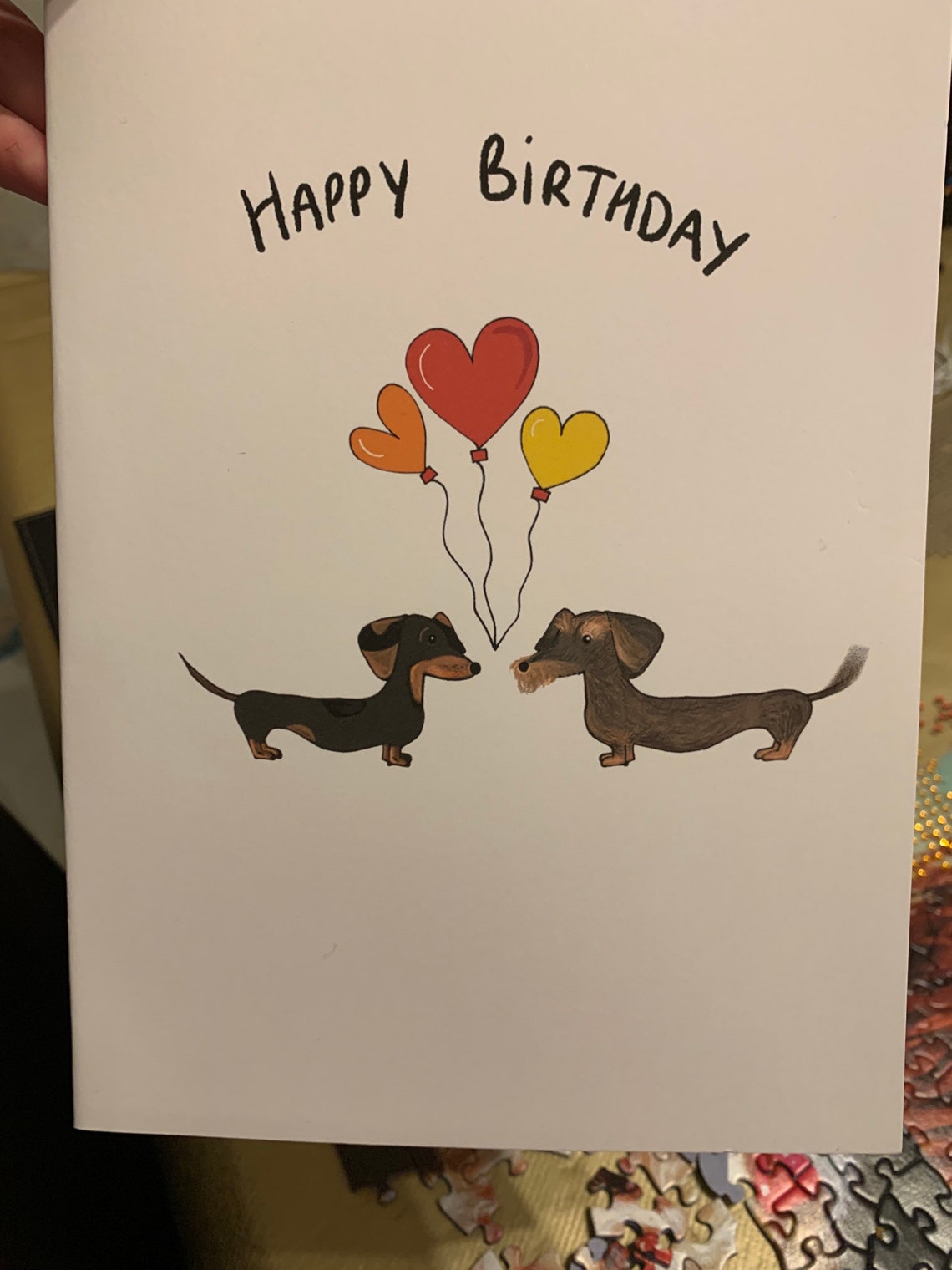 Happy birthday sausage dog card daschund Etsy