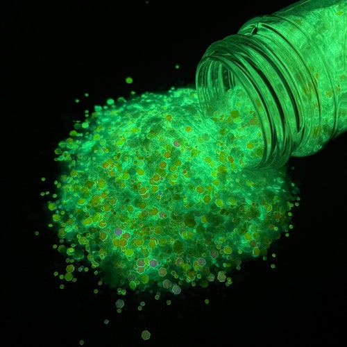 Strobe Lights Chunky Mix Glitter Glow in the Dark Glitter Etsy