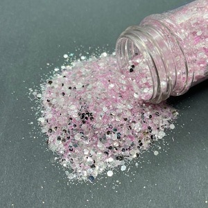Bedazzled - Chunky Glitter Mix - Metallic pink/mirror glitter mix for tumblers, resin, nail art, crafts and more - Pink Glitter