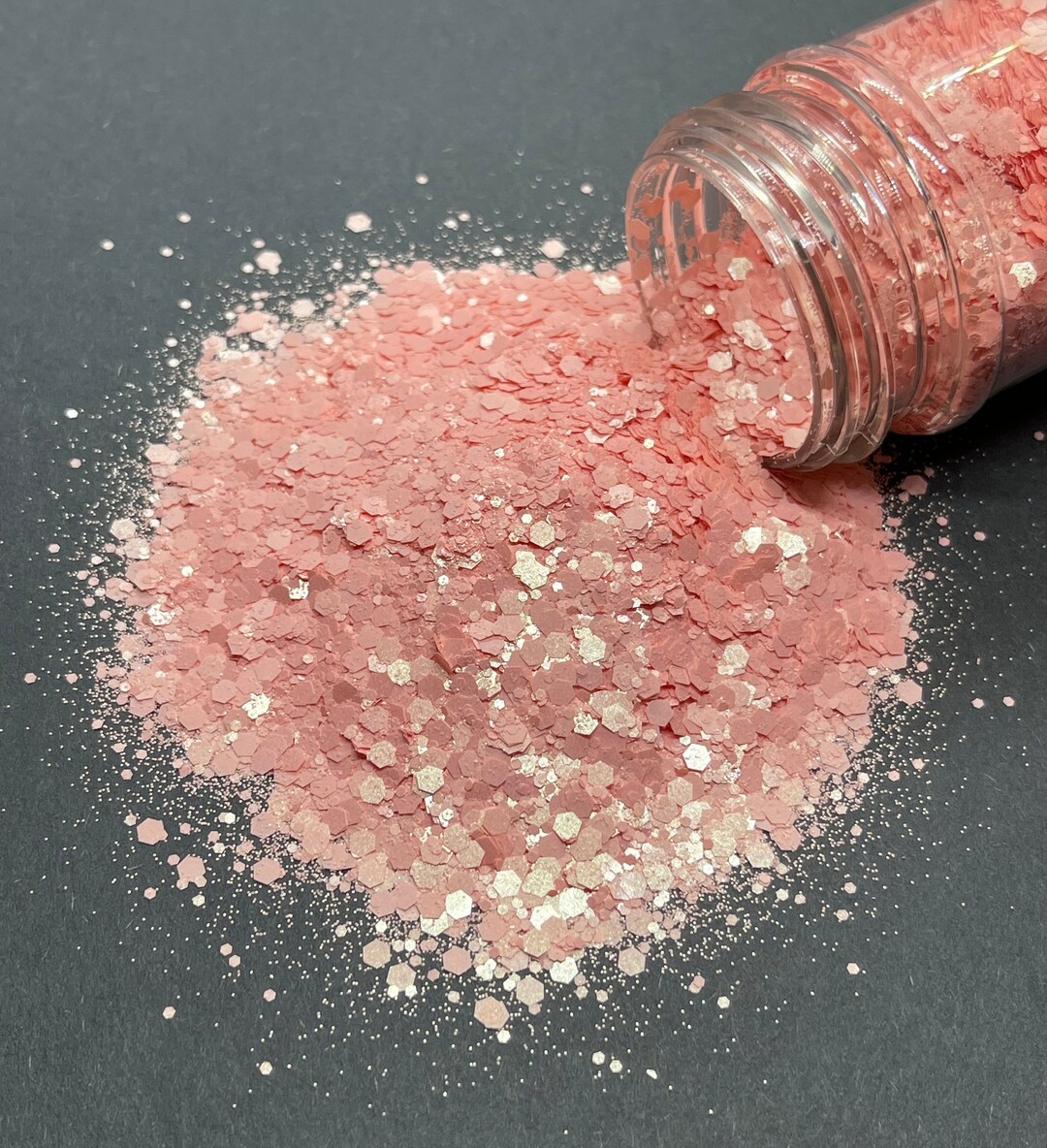 Chunky Glitter Mix Crystal Matte Peach Pink Glitter Tumblers, Resin, Nail Art, Crafts