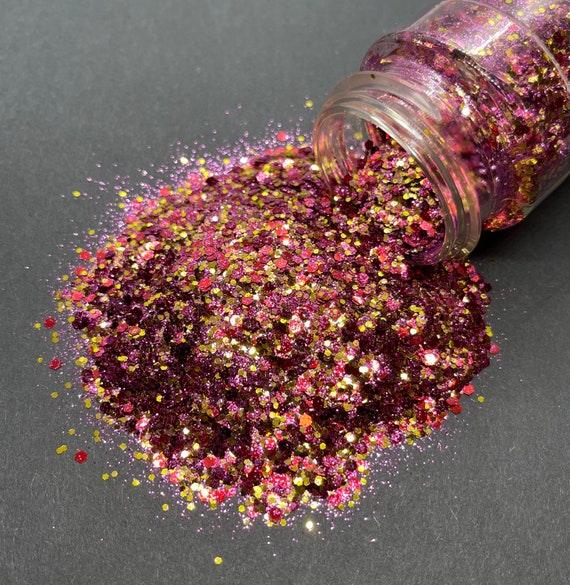 Gold Violet Mix Chunky glitter for Resin Epoxy crafts