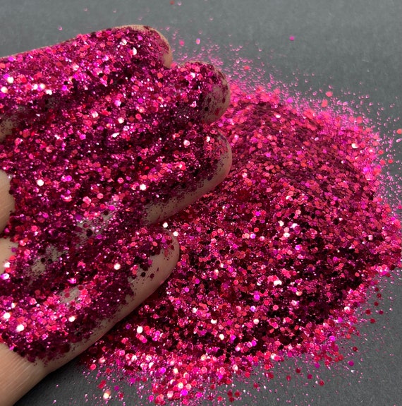 Matte Pastel Rose Pink Chunky Mix Glitter
