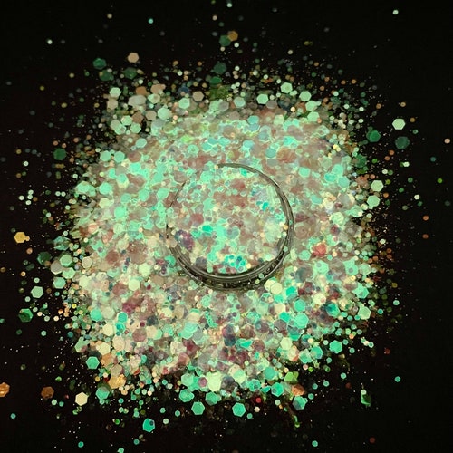 Strobe Lights Chunky Mix Glitter Glow in the Dark Glitter Etsy
