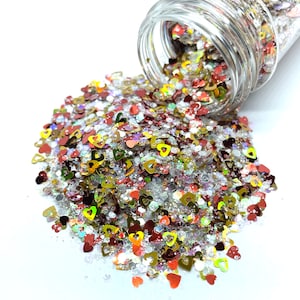 Crazy for You - Valentine&#39;s Day Glitter -  Heart shaped glitter mix for tumblers, resin, nail art, crafts and more