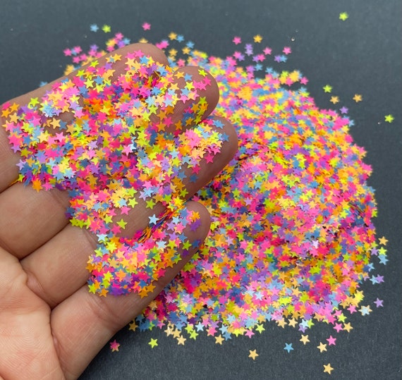 Star Shape Glitter Set - Polyester Glitter - Neon Glitter
