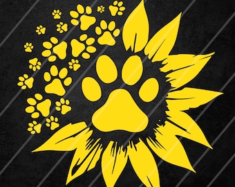 Free Free 181 Sunflower Paw Print Svg Free SVG PNG EPS DXF File