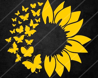 Free Free 266 Butterfly Sunflower Svg SVG PNG EPS DXF File