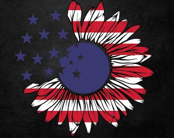 SonnenblumeN Svg USA, Sonnenblumen svg, 4th of Juli Svg, American Flag Svg, USA Svg, Amerika Svg, Memorial Day Cut File für Cricut