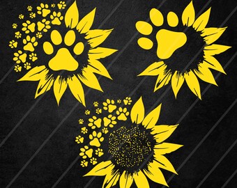 Free Free 76 Sunflower Paw Print Svg Free SVG PNG EPS DXF File