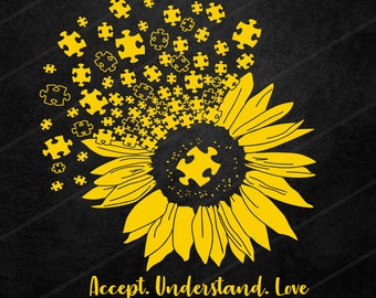 Free Free Sunflower Autism Svg 778 SVG PNG EPS DXF File