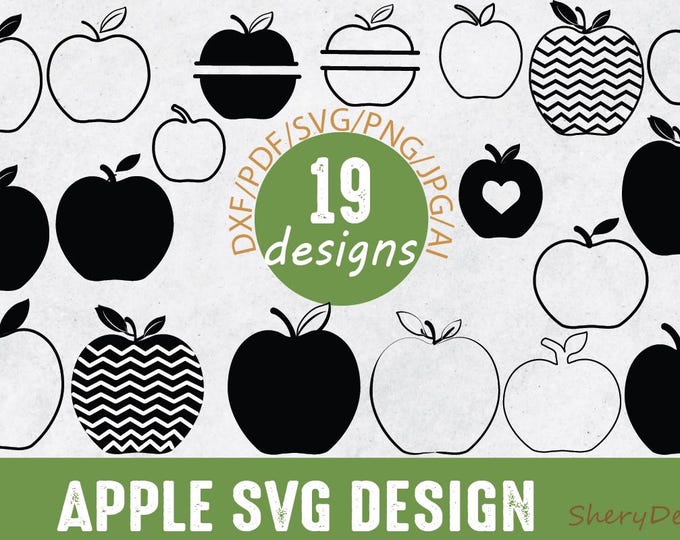 Apple Svg, Apple, Back to School, SVG, Eacher Svg, Teacher Monogram Svg ...