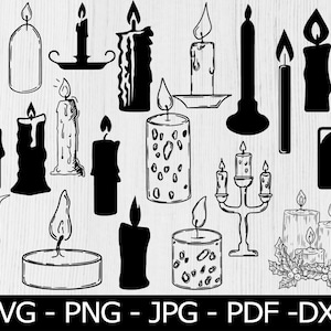 Candle Bundle SVG, Candle svg, Candle clipart, Candle Cricut, Candle Cut Files, Birthday Candle Svg, Svg Files for Cricut