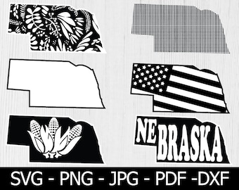 Nebraska  State SVG, Floral Nebraska  State, Nebraska  SVG, Nebraska Home Svg, usa state svg, NE Svg, Cricut, Silhouette, Instant Download