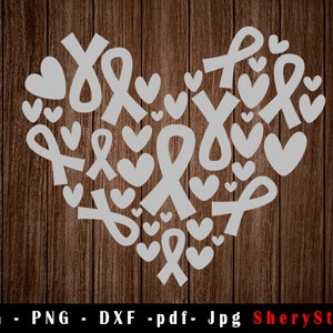 Heart Brain Cancer SVG, Brain Cancer SVG, Brain cancer Ribbon svg, Brain Cancer png, Awarenes Ribbon, svg file to use for Cricut