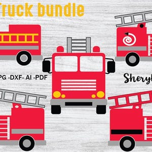 Camion dei pompieri SVG, Camion dei pompieri png, Clipart autopompa, Vigile del fuoco svg, Vigili del fuoco svg, Cricut svg silhouette svg clipart