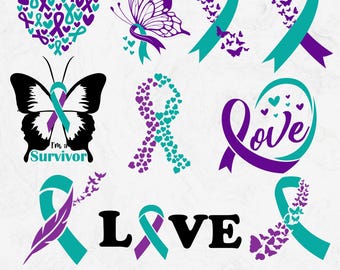 Suicide Prevention Bundle SVG PNG, Feather Suicide Ribbon svg, Semicolon svg, You Matter Png, Mental Health Hope Ribbon, Cricut Silhouette