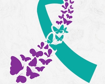 Ribbon Suicide Prevention Awareness SVG, Suicide Awareness Ribbon svg, Semicolon svg, You Matter svg, Mental Health Hope Ribbon