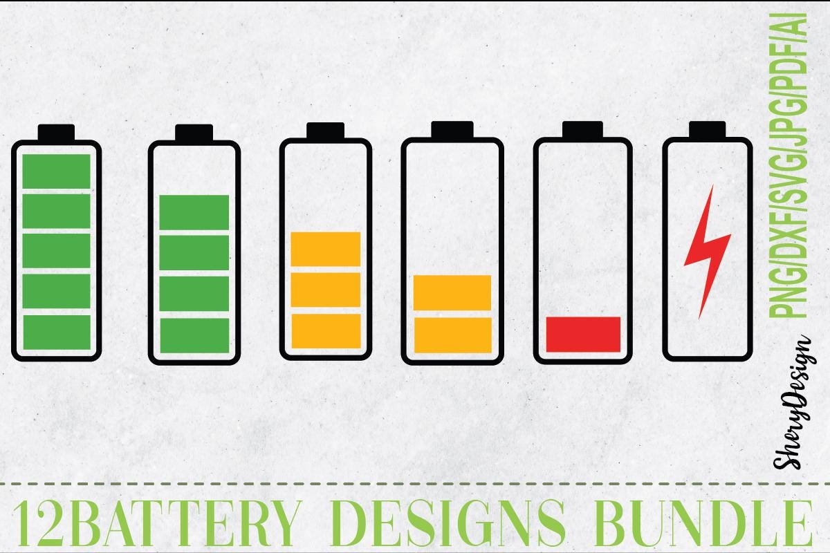 Battery Svg, Battery Png, Battery Clipart, Battery Vector, Battery ...
