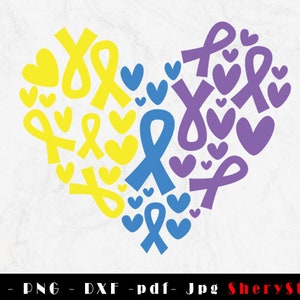 Heart Bladder Cancer SVG, Bladder Cancer SVG, Bladder cancer Ribbon svg, Bladder Cancer png, Awarenes Ribbon, svg file to use for Cricut
