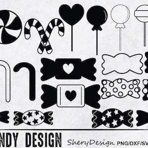 Candy SVG Bundle, Candy Clipart, Candy Silhouette, Lollipop svg, Sweet sugar, Candies Svg, Sweets, Candy svg, Instant Download