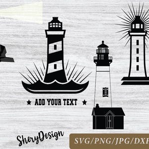 Lighthouse SVG Bundle, Lighthouse Clipart, Lighthouse SVG Cut Fils for Cricut, Lighthouse Monogram, Lighthouse Silhouette, Lighthouse vector
