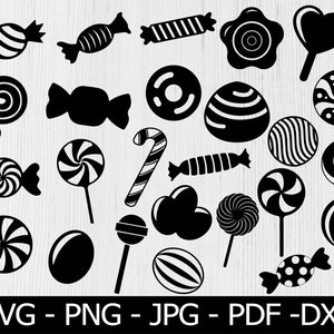 Candy SVG Bundle, Candy Clipart, Candy Silhouette, Lollipop svg, Sweet sugar, Candies Svg, Sweets, Candy svg, Instant Download