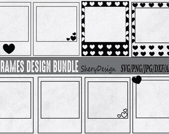 Paquete SVG de borde de marco, marcos cuadrados SVG, bordes elegantes SVG, marco elegante svg, marco svg, borde svg, cortar archivo cricut, silueta