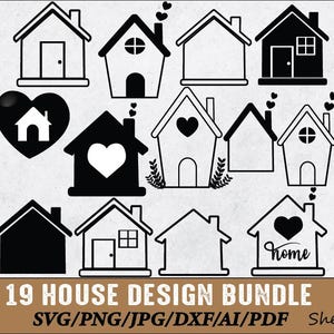 House Bundle Svg, House Clipart, House Png, House, House Clip Art, House Silhouette, Home Svg| Home Png|, Home Clipart