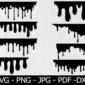 Dripping Borders Bundle SVG, Dripping Borders SVG, Dripping borders Clipart, Dripping Silhouette File, Blood Dripping Svg