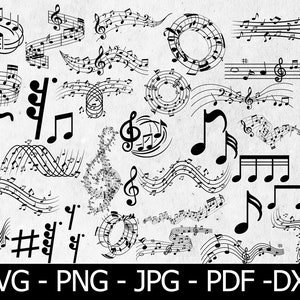 Musical notes SVG, Guitar Note Svg, Musician Bundle svg, Music SVG ,Music Clipart, Notes svg, Music Note Silhouette