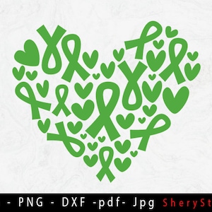 Heart Mental Health SVG, Mental Health SVG, Mental Health Ribbon svg, Mental Health Month, Awareness Ribbon, svg file to use for Cricut