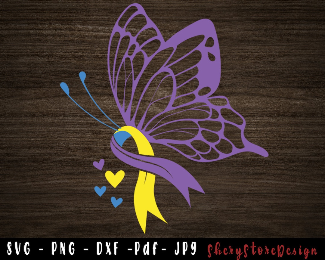 Butterfly Bladder Cancer SVG, Bladder Cancer SVG, Bladder Cancer Ribbon
