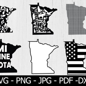Minnesota State SVG, Floral Minnesota State, Minnesota SVG, Minnesota Home Svg, usa state svg, MN Svg, Cricut, Silhouette, Instant Download